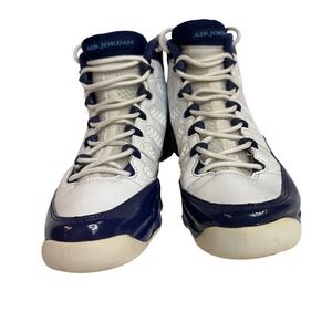 Nike Air Jordan 9‎ Retro UNC GS Size 7Y White Navy Blue 302359-145